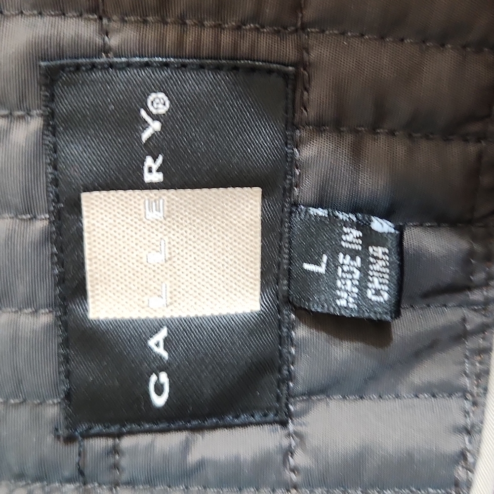Gallery, Womens, Quilted Zip Coat, Maroon, Red and Pewter - Picture 6 of 14